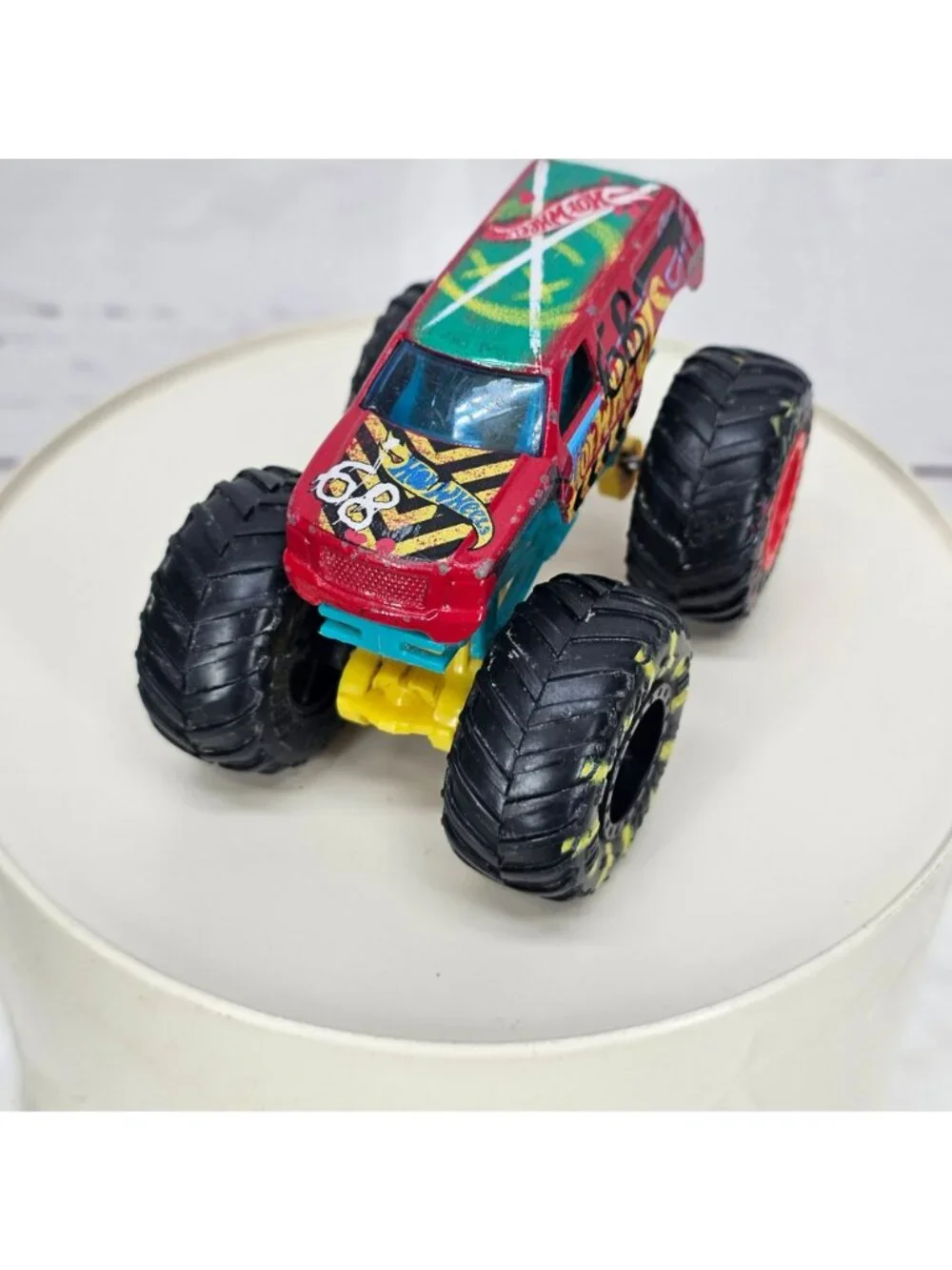 Hot Wheels Monster Truck Graffiti Design Die-Cast Toy 68 Red/Multicolor